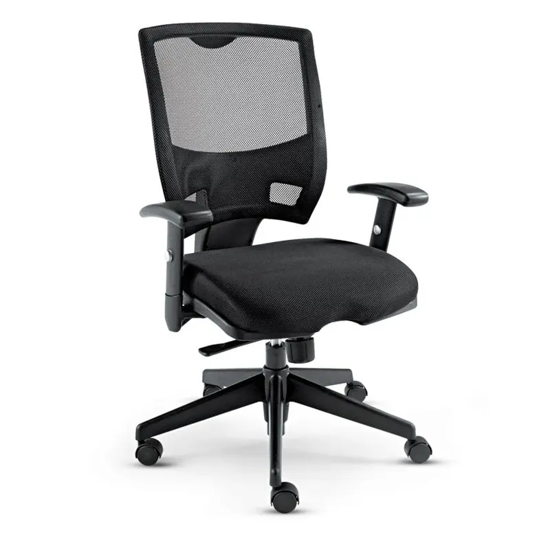 Alera Alera Epoch Series Fabric Mesh Multifunction Chair, Supports Up to 275 lb, 17.63" to 22.44" Seat Height, Black (ALEEP42ME10B) Each