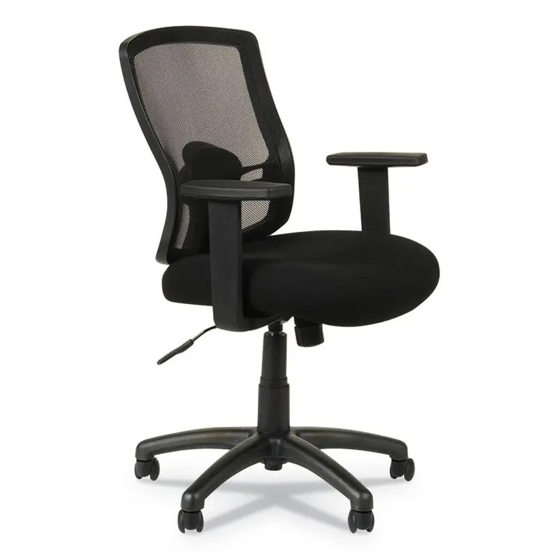 Alera Alera Etros Series Mesh Mid-Back Chair, Supports Up to 275 lb, 18.03" to 21.96" Seat Height, Black (ALEET42ME10B) Each