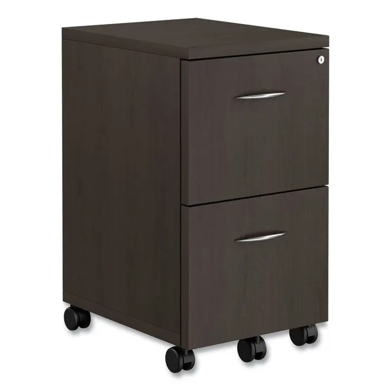 Alera Alera Valencia Series Mobile Pedestal, Left or Right, 2 Legal/Letter-Size File Drawers, Espresso, 15.38" x 20" x 26.63" (ALEVA582816ES) Each