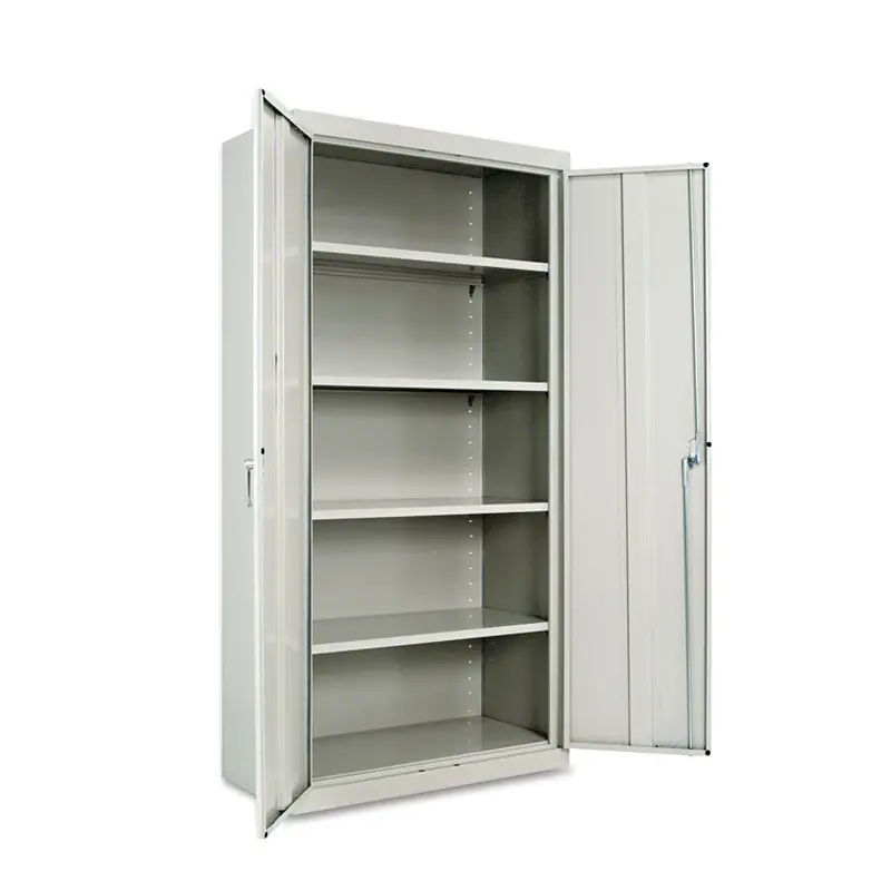 Alera Assembled 72" High Heavy-Duty Welded Storage Cabinet, Four Adjustable Shelves, 36w x 18d, Light Gray (ALECM7218LG) Each