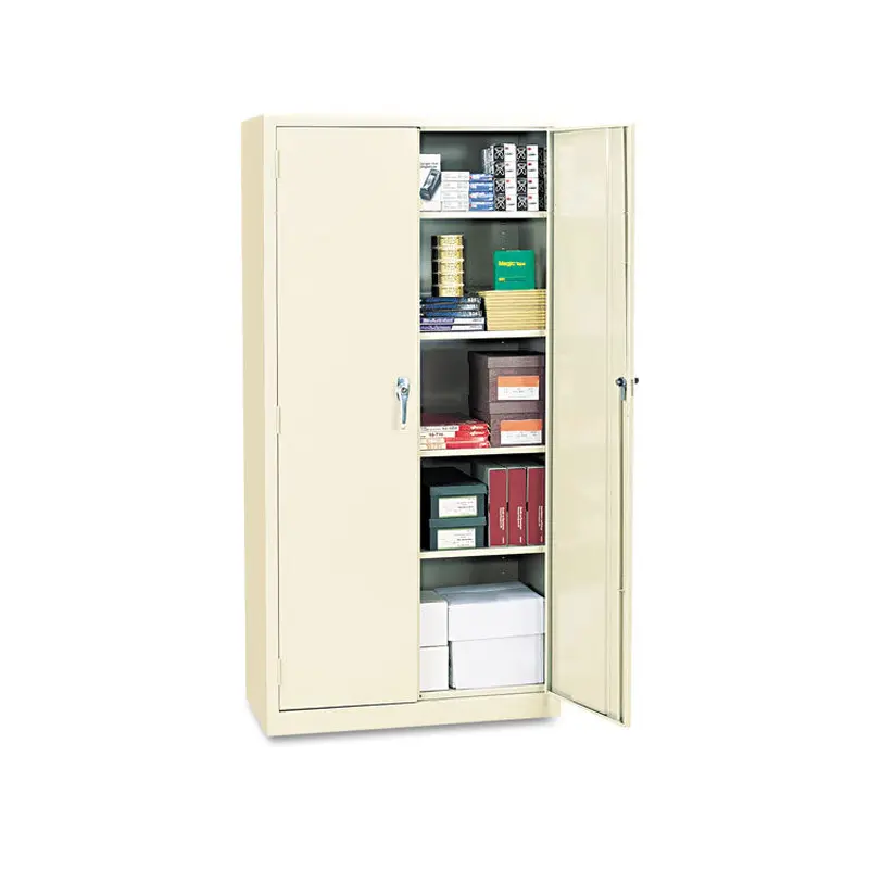 Alera Assembled 72" High Heavy-Duty Welded Storage Cabinet, Four Adjustable Shelves, 36w x 18d, Putty (ALECM7218PY) Each