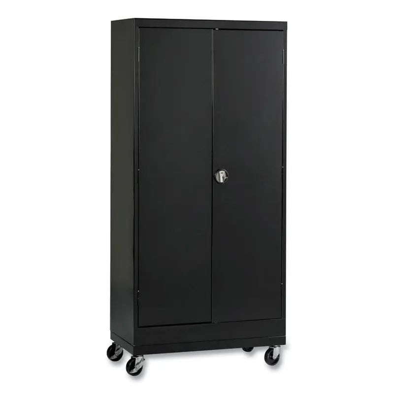 Alera Assembled Mobile Storage Cabinet, with Adjustable Shelves 36w x 24d x 66h, Black (ALECM6624BK) Each