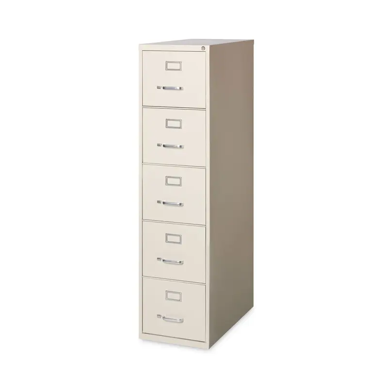 Alera Five-Drawer Economy Vertical File, Letter-Size File Drawers, 15" x 26.5" x 61.37", Putty (ALEHVF1562PY) Each