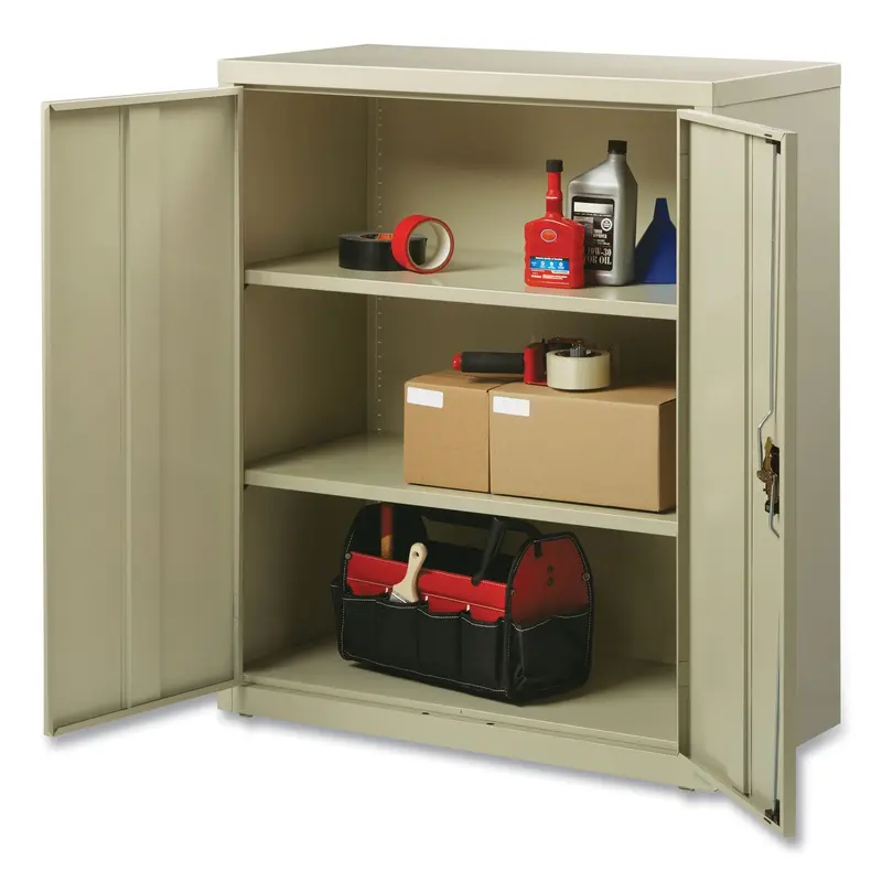 Alera Economy Assembled Storage Cabinets, 3 Shelves, 36" x 18" x 42", Putty (ALEHCM4218PY) Each