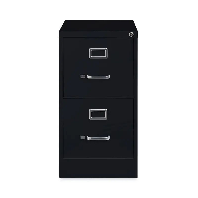 Alera Two-Drawer Economy Vertical File, Letter-Size File Drawers, Black, 15" x 22" x 28.37" (ALEHVF152229BL) Each