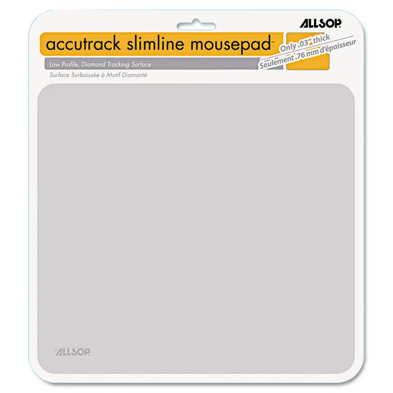 Allsop Accutrack Slimline Mouse Pad, 8.75 x 8, Silver (ASP30202) Each