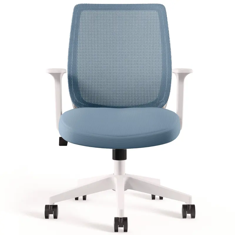 Alera Wessex Ergonomic Fabric Mesh Swivel Task Chair, Up to 275 lb, 17.09 to 20.83 Seat Height, Seafoam Seat/Back, White Base (ALEWX42BME24) Each