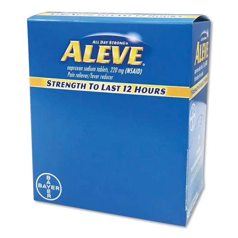 Aleve Pain Reliever Tablets, 50 Packs/Box (PFYBXAL50) Box of 50