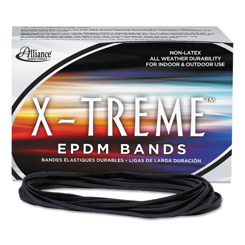 Alliance X-Treme Rubber Bands, Size 117B, 0.08" Gauge, Black, 1 lb Box, 200/Box (ALL02004) 1 Lb Box