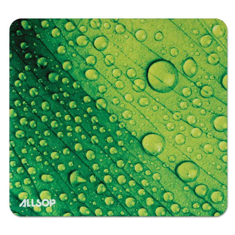 Allsop Naturesmart Mouse Pad, 8.5 x 8, Leaf Raindrop Design (ASP31624) Each