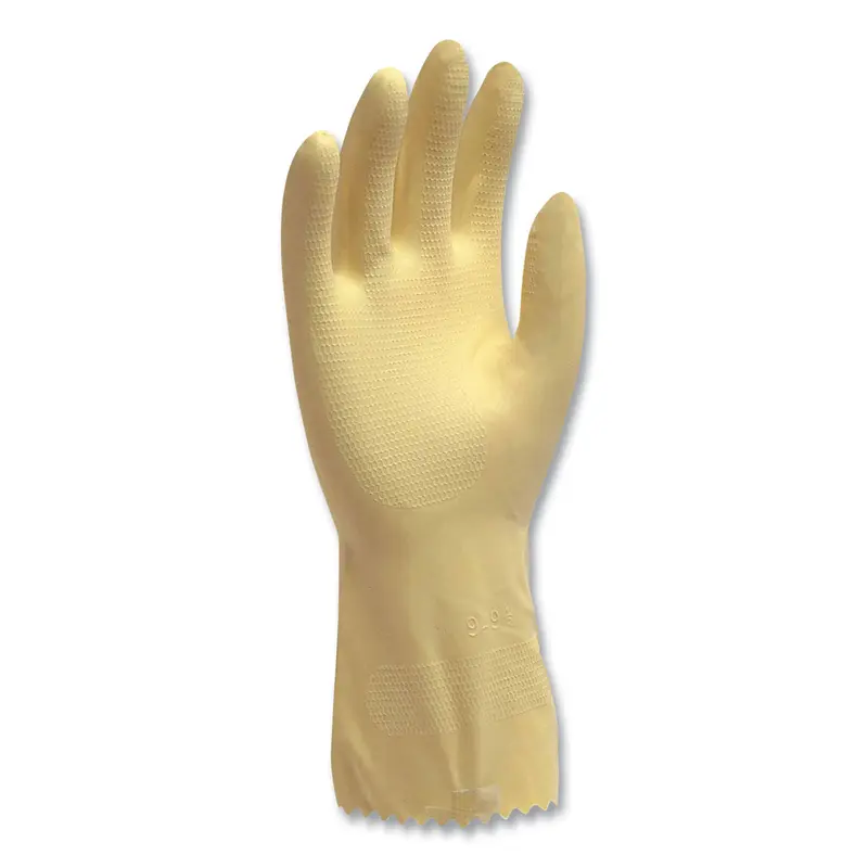 AMBITEX Pro L6500 Series Flock-Lined Latex Gloves, 12" Long, 15 mil, Medium, Yellow, 12 Pairs (TXILMD6500) 1 Dozen