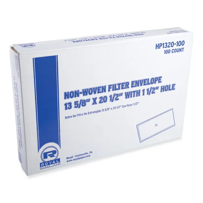 AmerCareRoyal Filter Envelope, Fry Oil, 13.75" x 20.75" with 1.5" Hole, 100/Carton (RPPHP1320100) Case of 100
