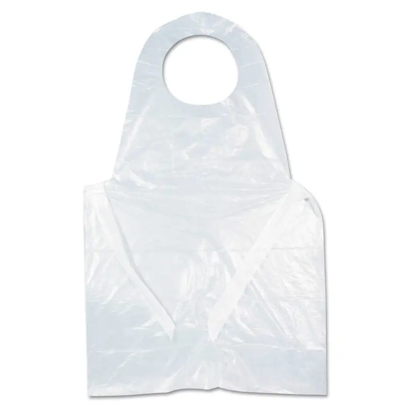 AmerCareRoyal Heavyweight Poly Aprons, 28 x 46, 1 mil, One Size Fits All, White, 500/Carton (RPPRPA20) Case of 500