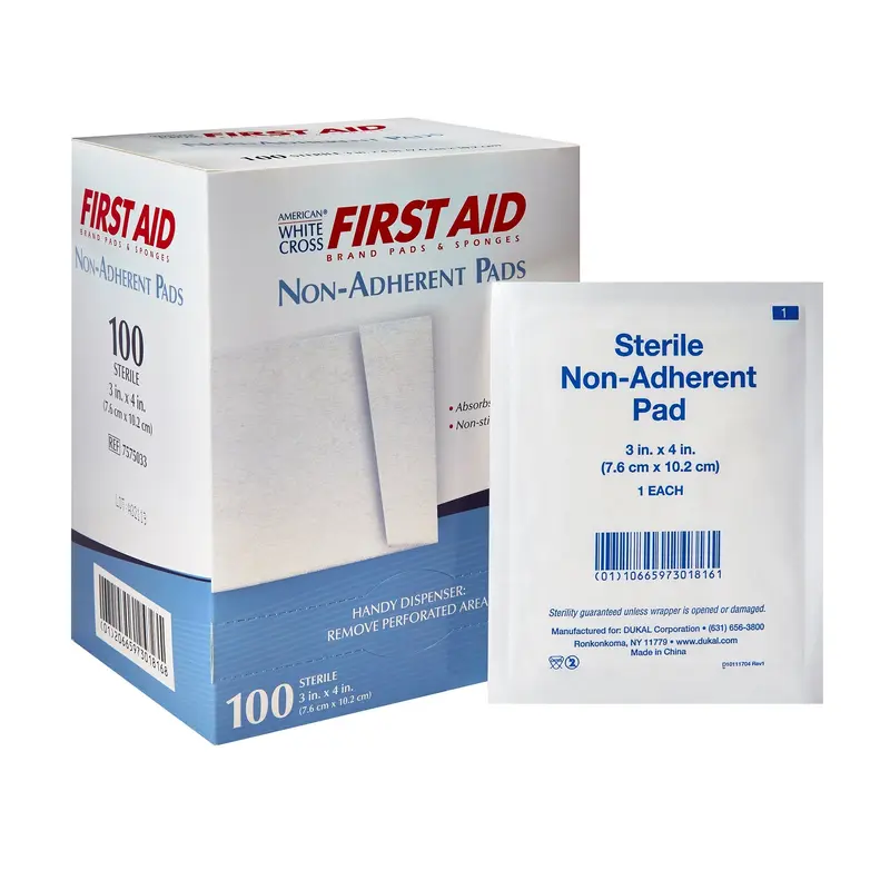 American White Cross Non-Adherent Dressing 3 X 4 Inch Sterile 1 per Pack (142142_EA) 1/EA