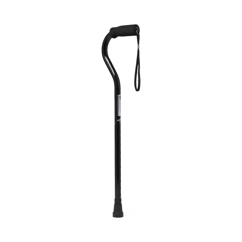 Aluminum Fashion Cane with Offset Handle, Black, 6/CS (MDS86420) Case of 6