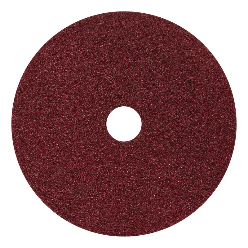 Americo Black Diamond 400 Heavy-Duty Cleaning Pad, 20" Diameter, 400 Grit, Black/Red, 2/Carton (AM7442120) Case of 2
