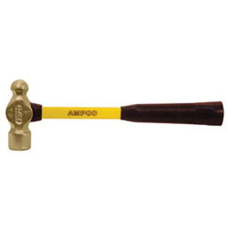 Ampco Safety Tools Engineers Ball Peen Hammers, 3/4 lb, 14 in L (065-H-1FG) Each