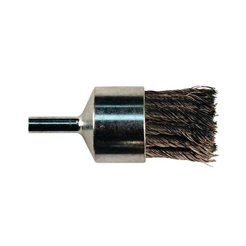 Anchor Brand Knot Wire End Brush, Carbon Steel, 3/4 in x 0.20 in, Stem Mounted (102-BW-208) Each