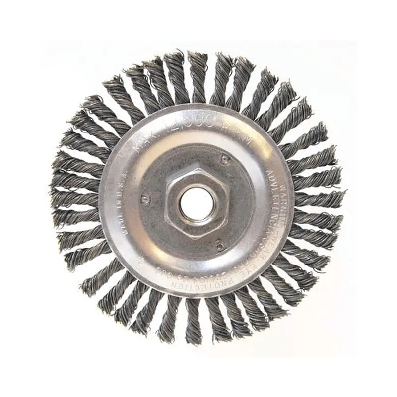 Anchor Brand Stringer Bead Wheel Brushes, 5 in D x 3/16 in W, 0.02 in Steel Wire (102-BW-855) Each