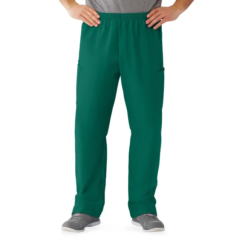 AngelStat Unisex Cargo Scrub Pants with Elastic Waist, Hunter, Regular Inseam, Size 4XL, 1 EA (674NHG4XLM) Each