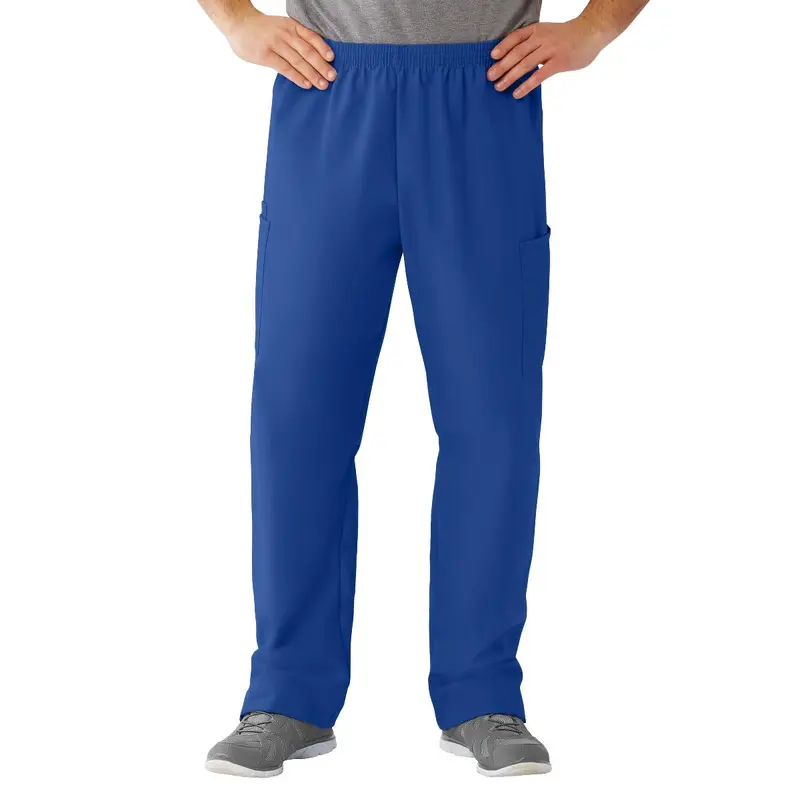 AngelStat Unisex Cargo Scrub Pants with Elastic Waist, Sapphire, Regular Inseam, Size 3XL, 1 EA (674NHTXXXLM) Each