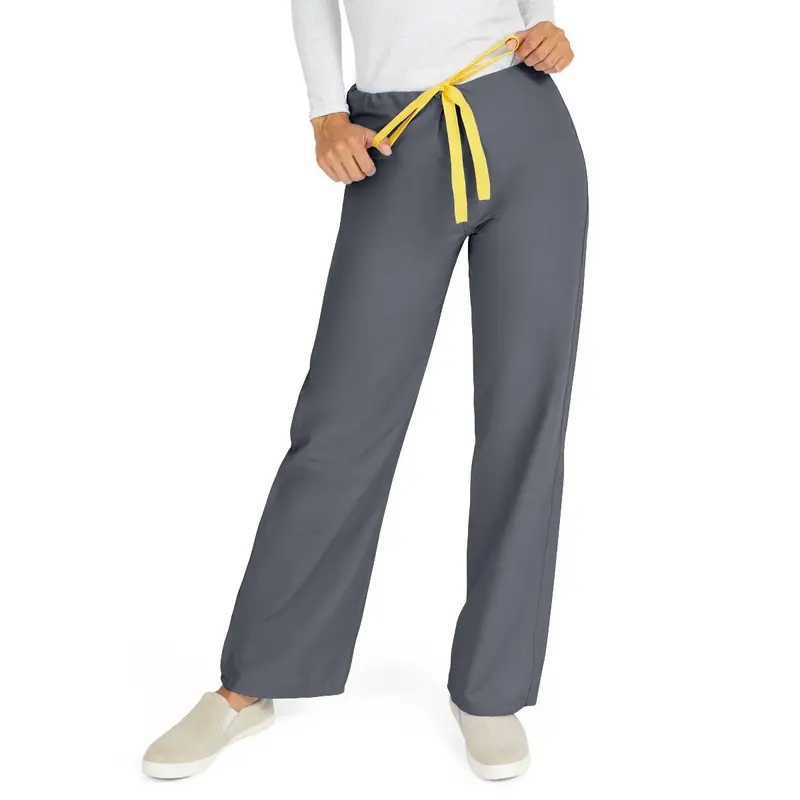 AngelStat Unisex Reversible Scrub Pants with Drawstring Waist, Charcoal, Size 4XL, Color Code, 1 EA (600NCC4XL-CM) Each