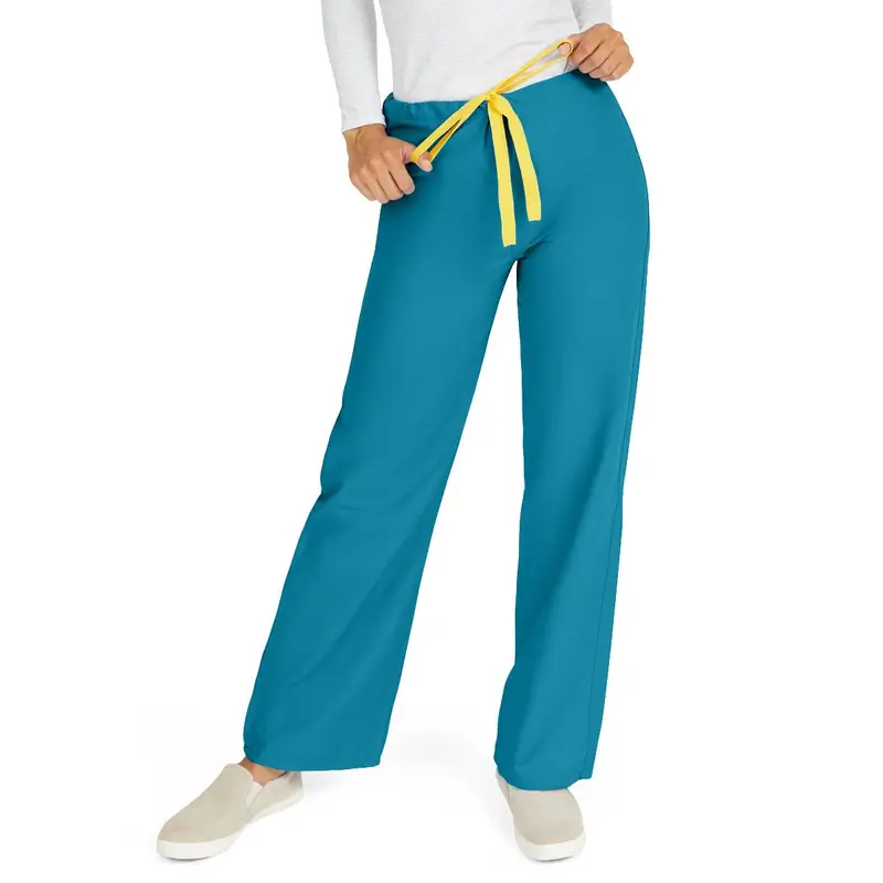 AngelStat Unisex Reversible Scrub Pants with Drawstring Waist, Peacock, Size M, Color Code, 1 EA (600NBTM-CM) Each