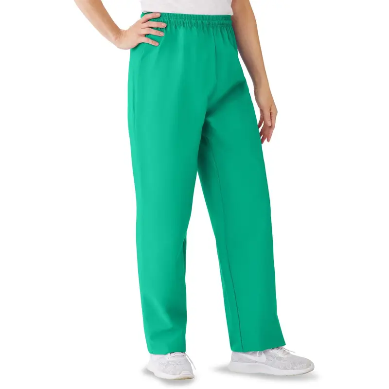 AngelStat Women's Elastic Waist Scrub Pants with Drawstring, Size M, Jade, 1 EA (854NTJM) Each