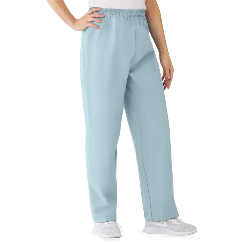 AngelStat Women's Elastic Waist Scrub Pants with Drawstring, Size XL, Misty, 1 EA (854NTZXL) Each