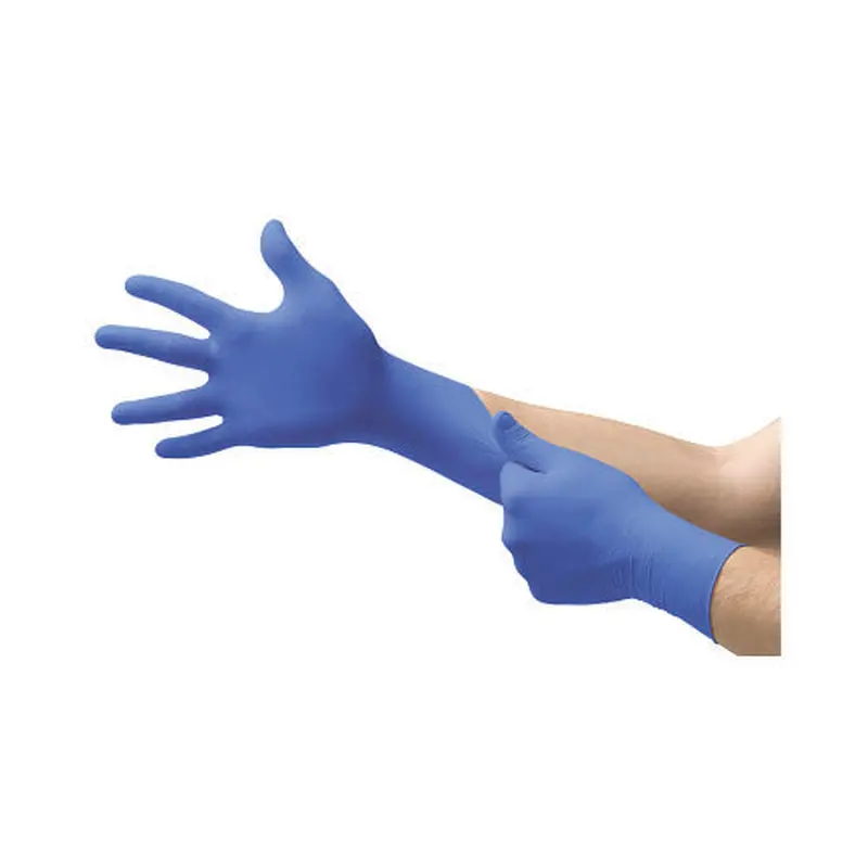 Ansell Cobalt N19 Nitrile Powder-Free Disposable Gloves, Textured, 3.9 mil Palm/4.3 mil Finger, Small, Cobalt (748-N191) Each