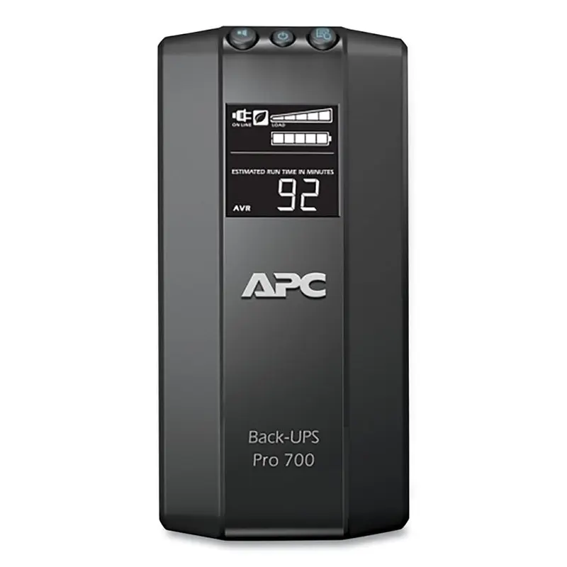 APC BR700G Back-UPS Pro 700 Battery Backup System, 6 Outlets, 700 VA, 355 J (APWBR700G) Each