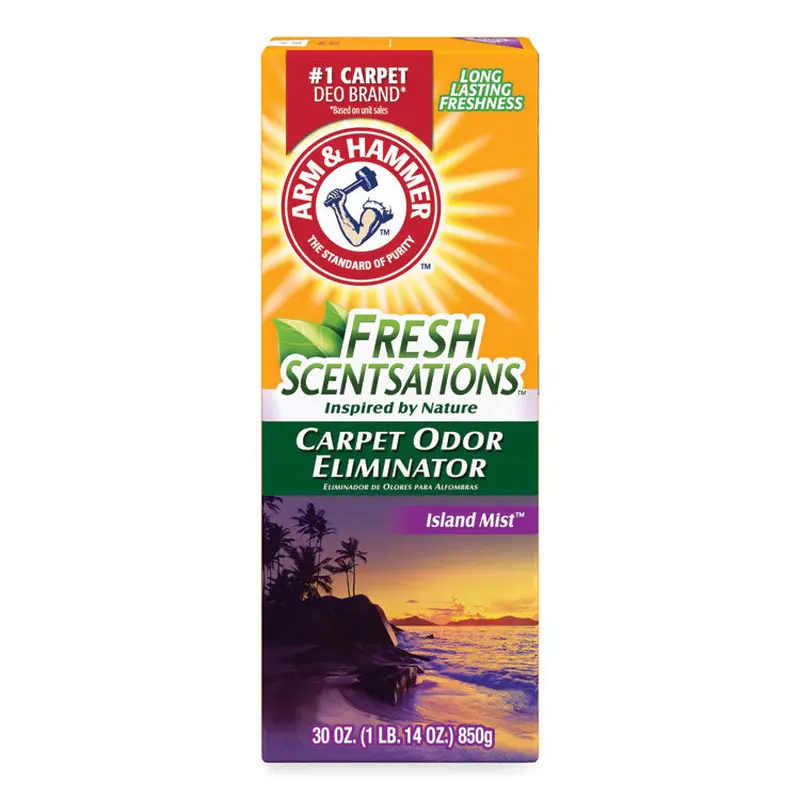 Arm & Hammer Fresh Scentsations Carpet Odor Eliminator, Island Mist, 30 oz Box, 6/Carton (CDC3320011535) Case of 6