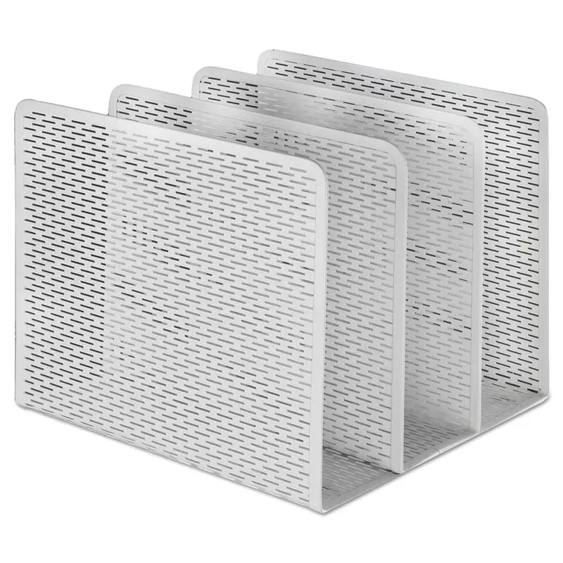 Artistic Urban Collection Punched Metal File Sorter, 3 Sections, Letter Size Files, 8" x 8" x 7.25", White (AOPART20009WH) Each