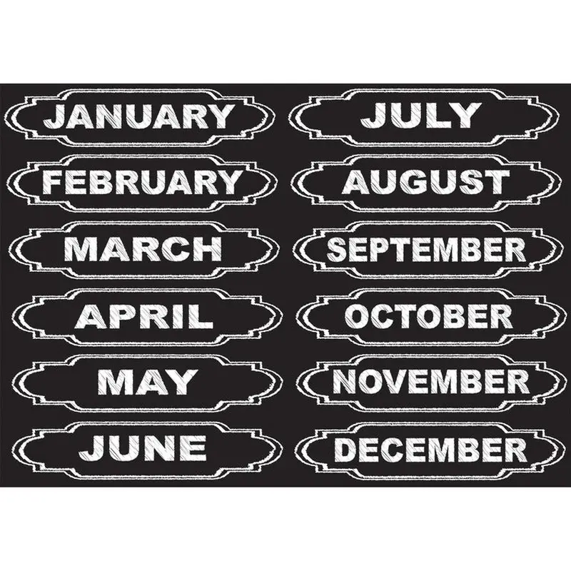 Ashley Magnetic Chalkboard Days of the Week - Die-cut, Write on/Wipe off - 1 / Each - Multicolor (ASH19005) Each