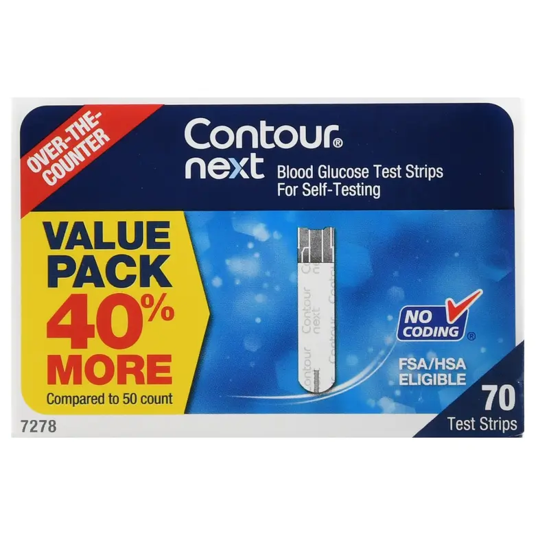 Ascensia Contour Blood Glucose Test Strips 70 Strips per Pack (1146190_CS) 840/CS
