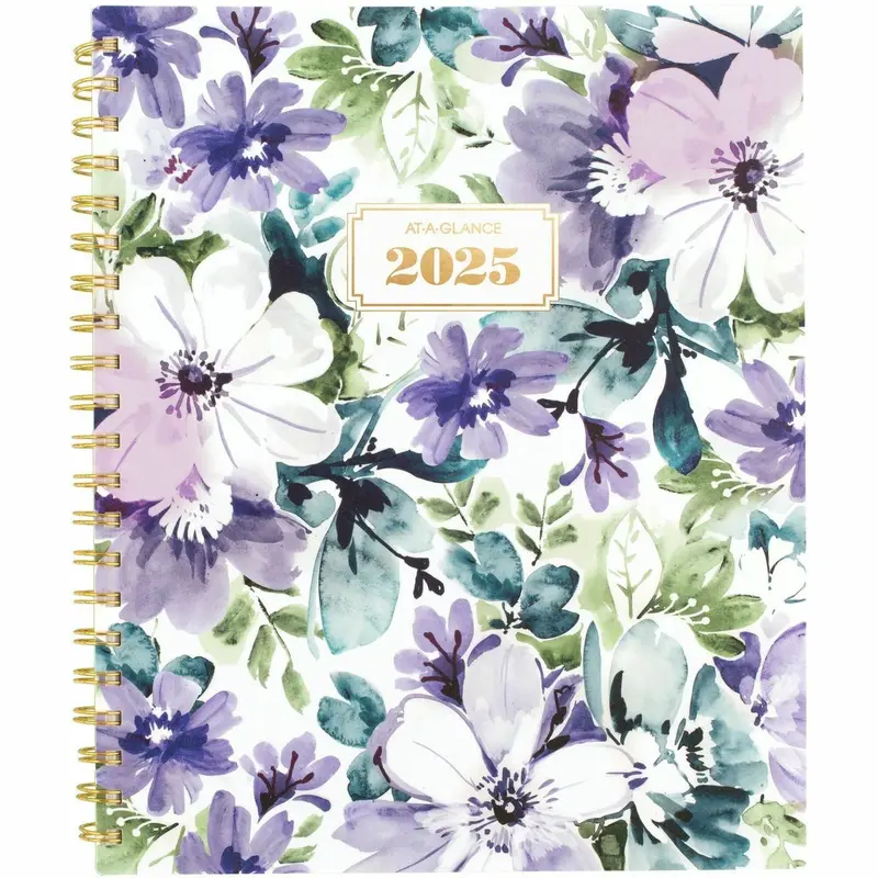 At-A-Glance Badge Floral Weekly/Monthly Planner, 13 Month, January 2026 to January 2027,  8 1/2" x 11" (AAG1722F905) Each
