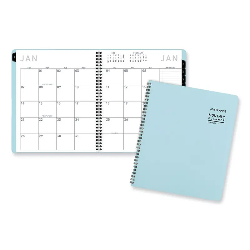 AT-A-GLANCE Contemporary Lite Monthly Planner, 11 x 9.5, Light Blue Cover, 12-Month (Jan to Dec): 2026 (AAG7026XL38) Each