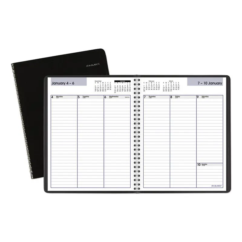 AT-A-GLANCE DayMinder Weekly Planner, Vertical-Column Format, 8.75 x 7, Black Cover, 12-Month (Jan to Dec): 2026 (AAGG59000) Each