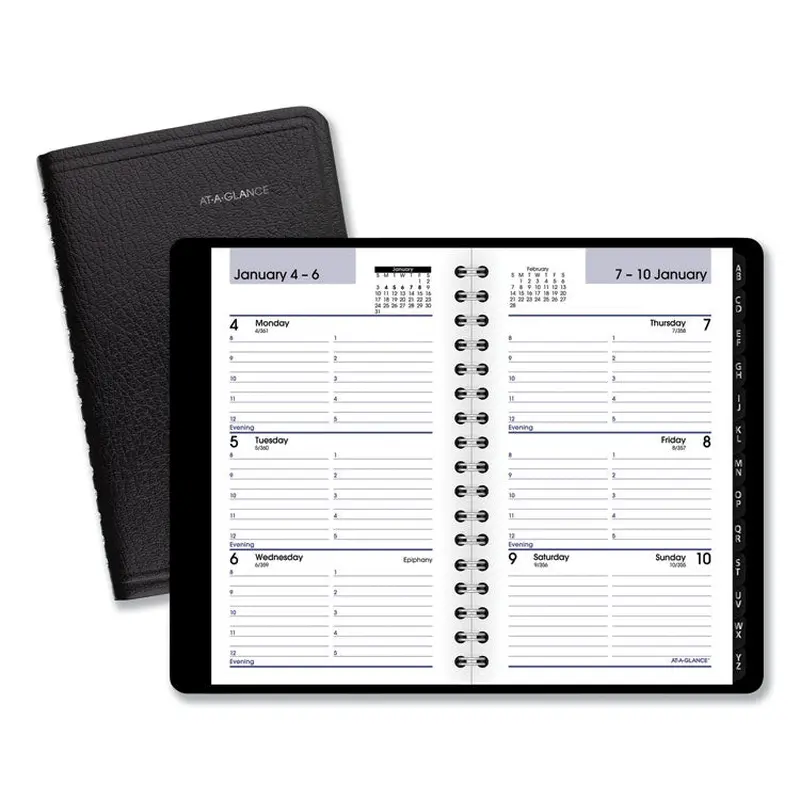 AT-A-GLANCE DayMinder Weekly Pocket Appointment Book with Telephone/Address Section, 6 x 3.5, Black Cover, 12-Month (Jan to Dec): 2026 (AAGG25000) Each