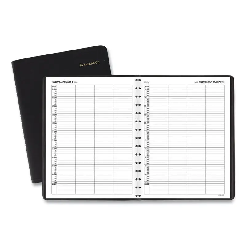 AT-A-GLANCE Four-Person Group Daily Appointment Book, 11 x 8, Black Cover, 12-Month (Jan to Dec): 2026 (AAG7082205) Each