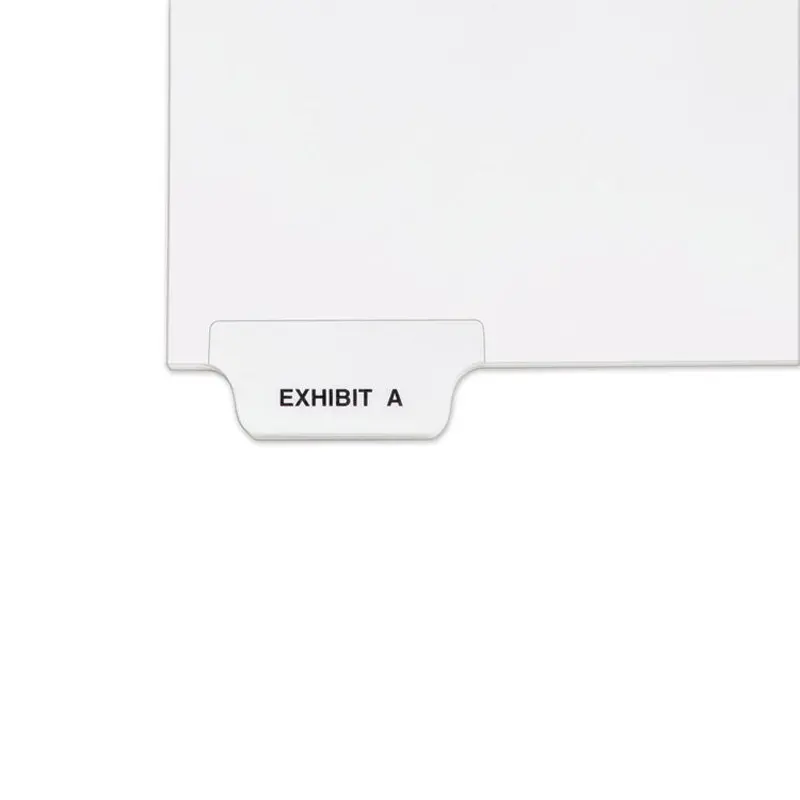 Avery Avery-Style Preprinted Legal Bottom Tab Divider, 26-Tab, Exhibit A, 11 x 8.5, White, 25/PK (AVE11940) Pack of 25