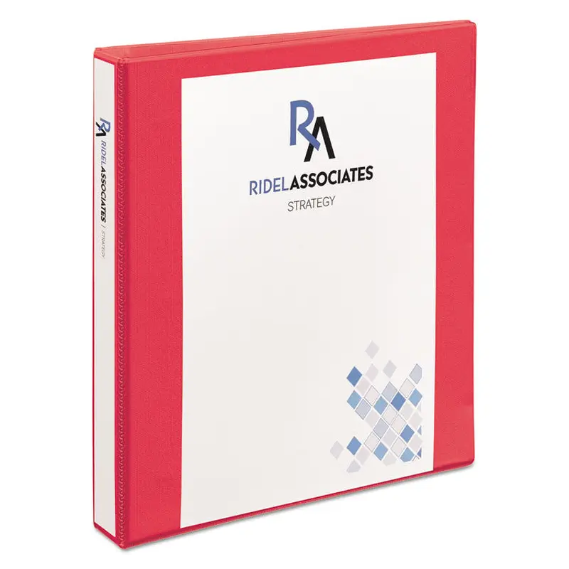 Avery Durable View Binder with DuraHinge and Slant Rings, 3 Rings, 1" Capacity, 11 x 8.5, Coral (AVE17293) Each