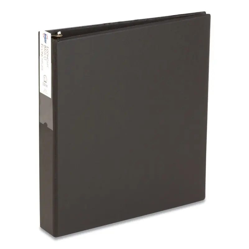 Avery Economy Non-View Binder with Round Rings, 3 Rings, 1.5" Capacity, 11 x 8.5, Black, (4401) (AVE04401) Each