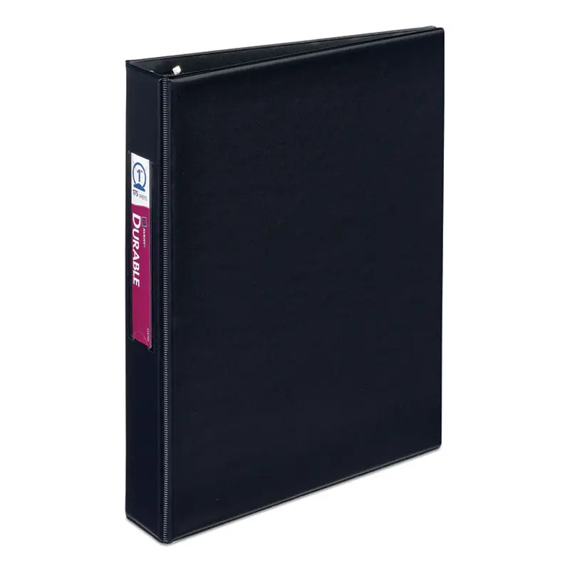 Avery Mini Size Durable Non-View Binder with Round Rings, 3 Rings, 1" Capacity, 8.5 x 5.5, Black (AVE27257) Each