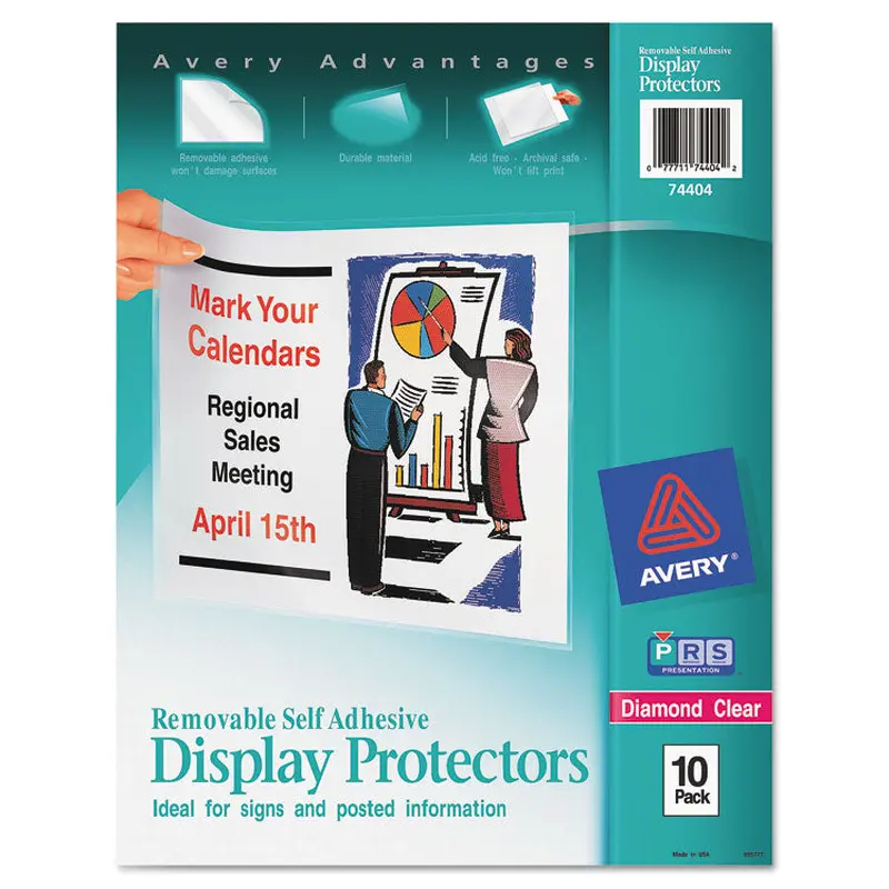 Avery Top-Load Display Sheet Protectors, Letter, 10/Pack (AVE74404) Pack of 10