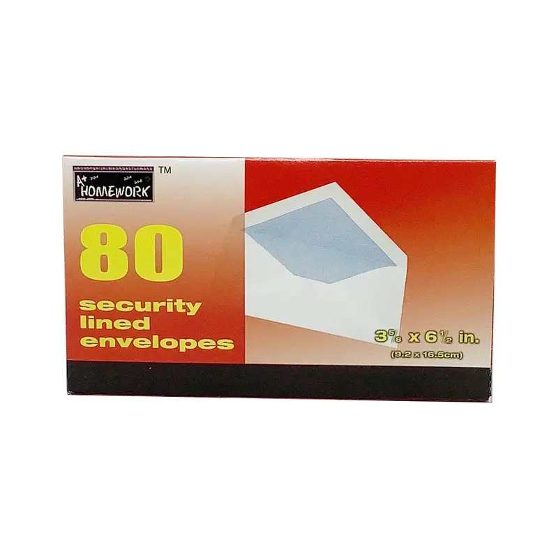 6-3/4" SECURITY GUM SEAL ENVELOPE 80 PC