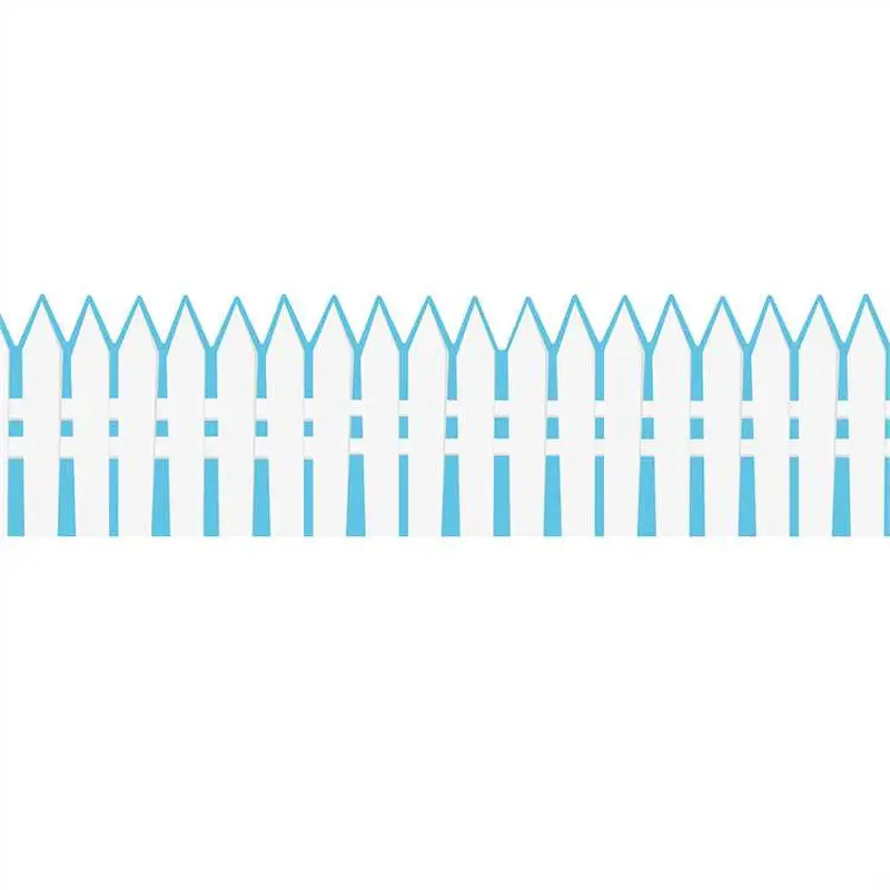 A TEACHABLE TOWN PICKET FENCE BORDER EXTRA WIDE