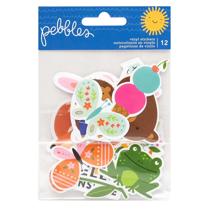 SUN AND FUN VINYL WATERPROOF STICKERS 12PCS