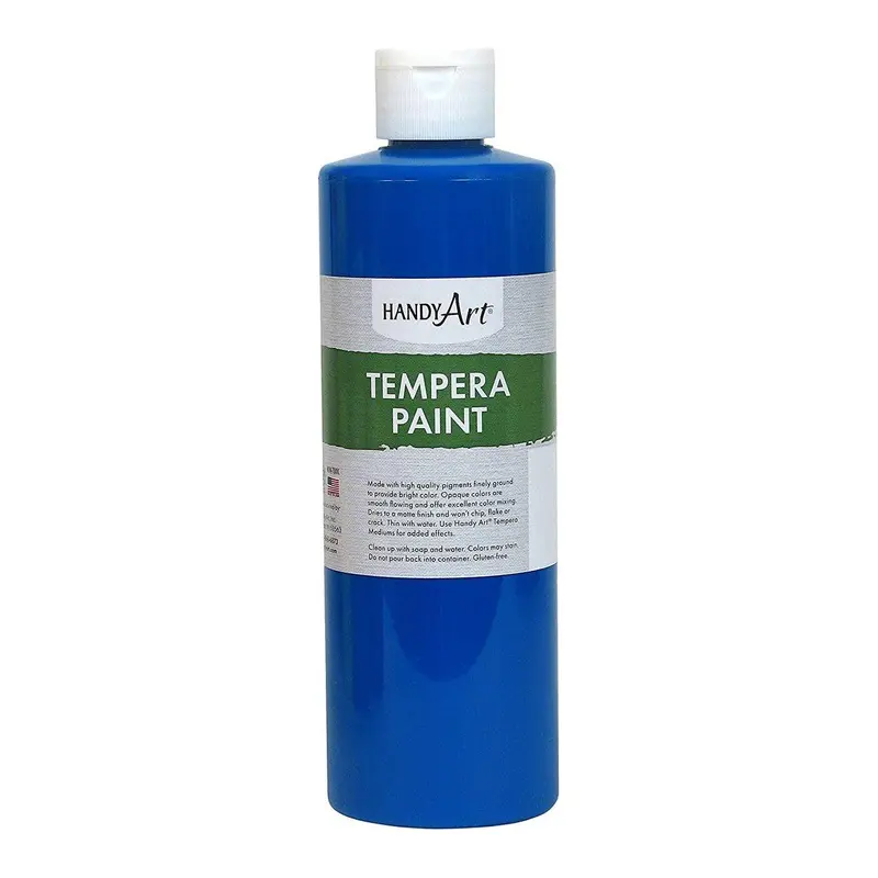 TEMPERA PAINT FLUORESC BLUE 16 ONZ