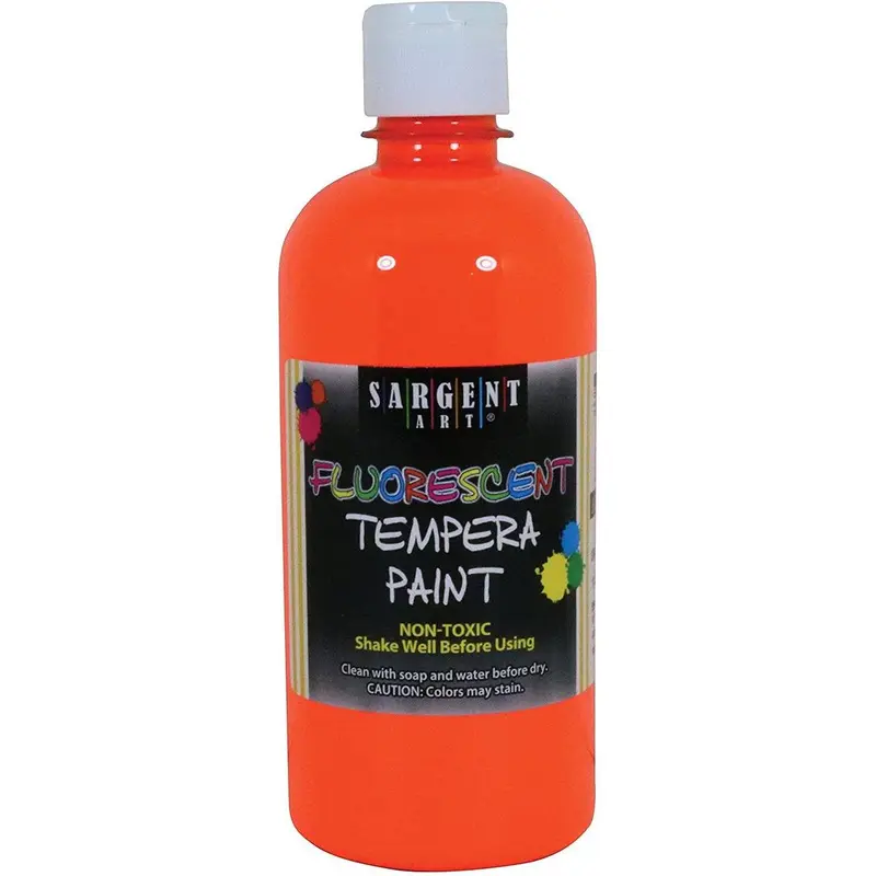 TEMPERA PAINT FLUORESC ORANGE 16 ONZ